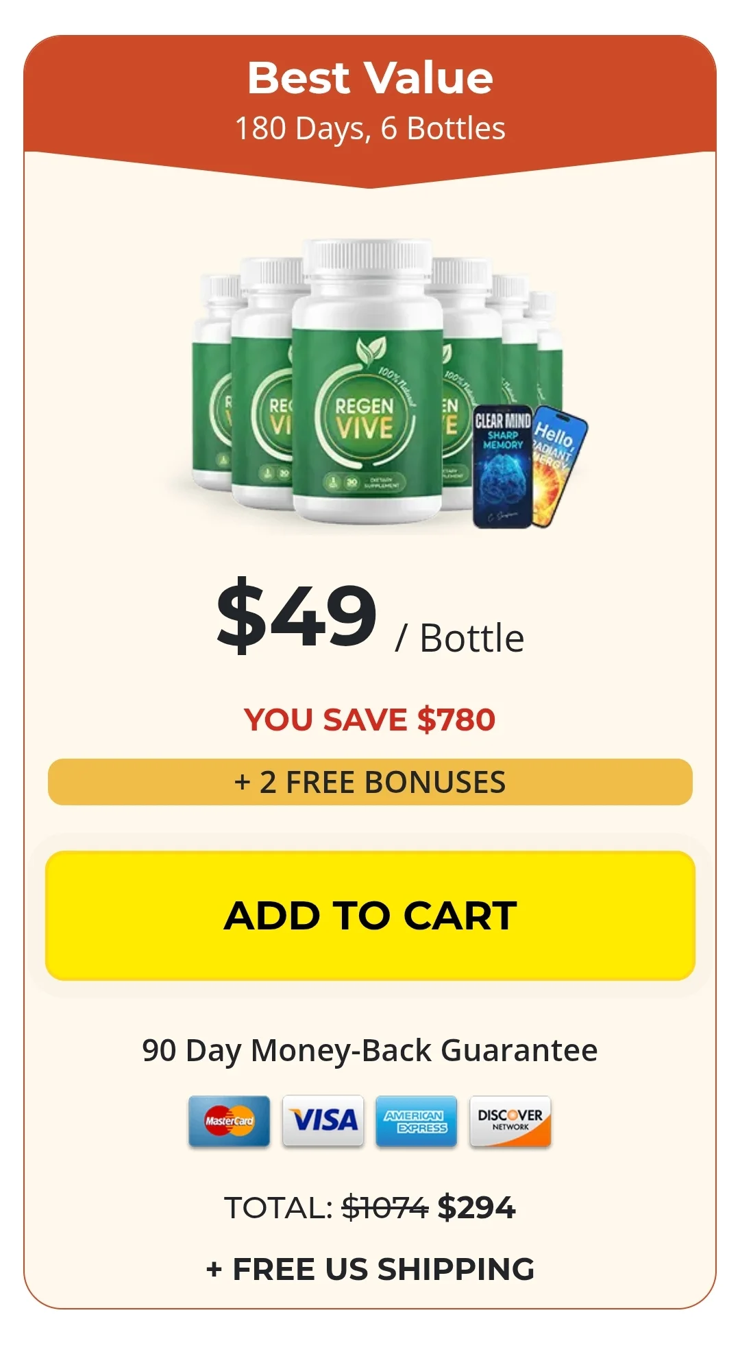 RegenVive 6bottle price